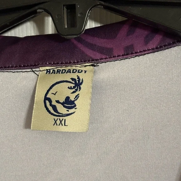 Mens Hardaddy Purple Design Long Sleeve Polo Shirt XXL - Picture 3 of 3